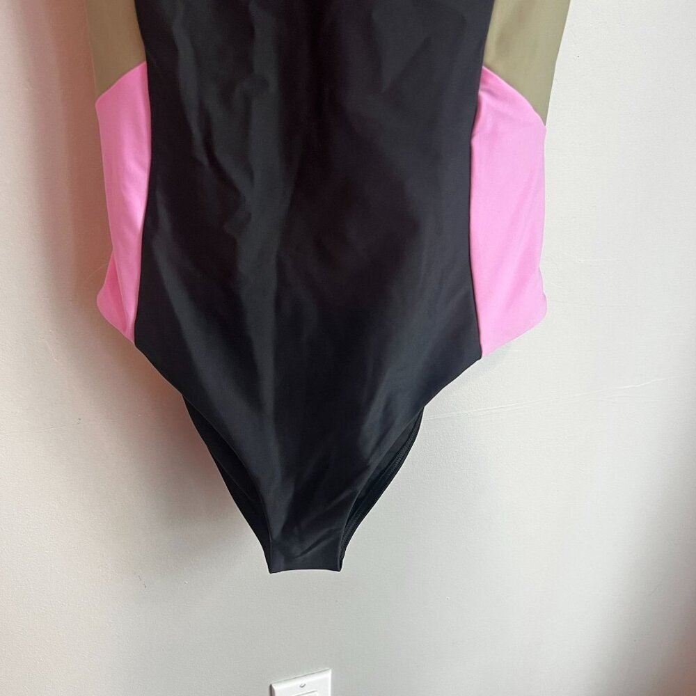 prAna TULUM Womens One-Piece Swimsuit XTRA-SMALL in Black Color Block - Picture 3 of 8